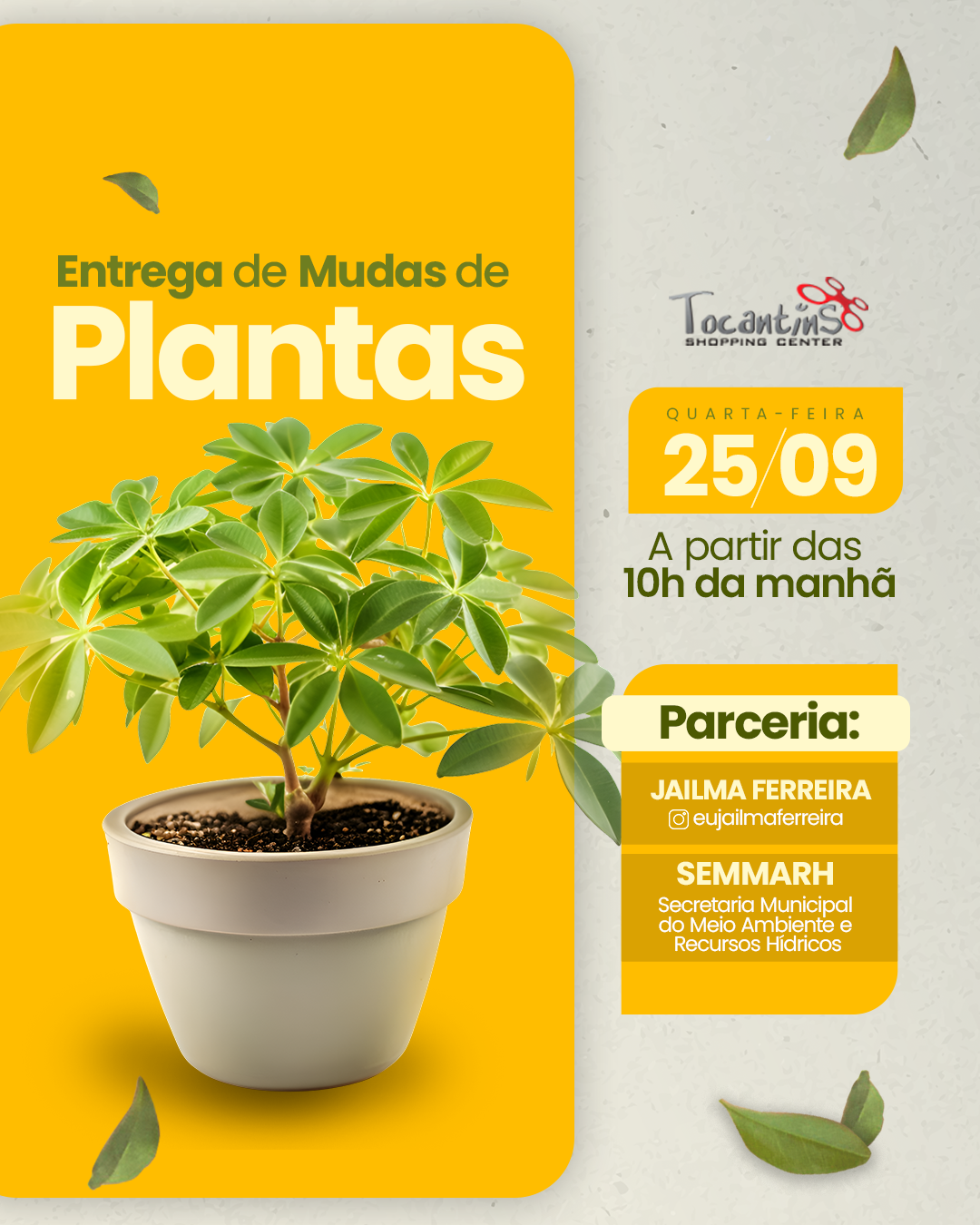 Acontece no Shopping 1 Arte Tocantins Shopping Entrega de Mudas de Plantas 02