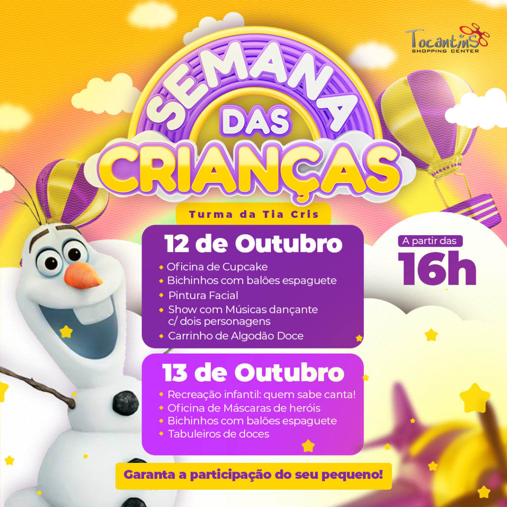 Arte Tocantins Shopping Semana da Crianca